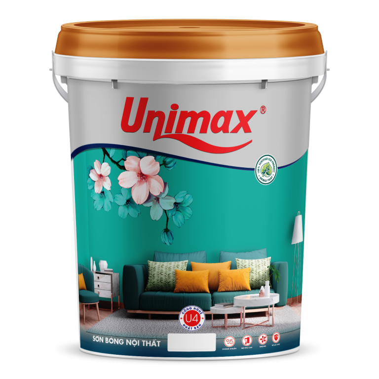 Sơn nội thất bóng U4 Unimax 18 lít