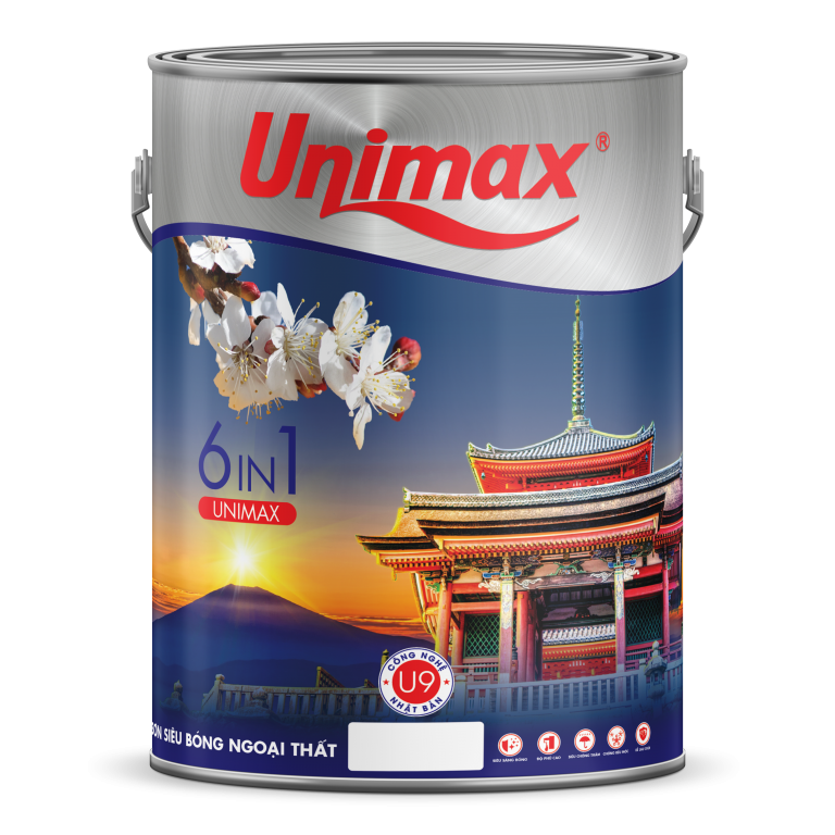 Sơn ngoại thất siêu bóng U9 Unimax 5 lít